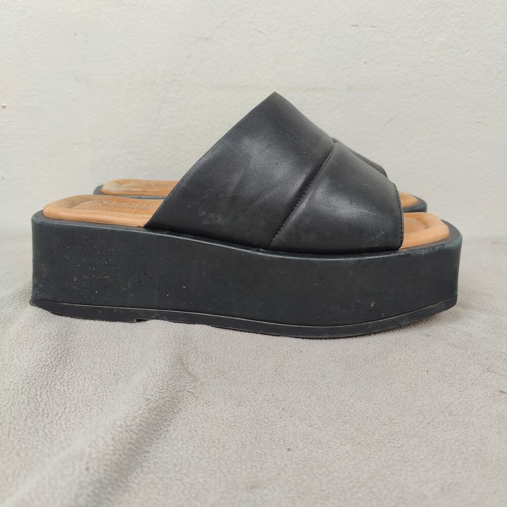 Vagabond Atelier‎ Juno Sandals Womens 39 9 Black Leather Chunky Platform Slides